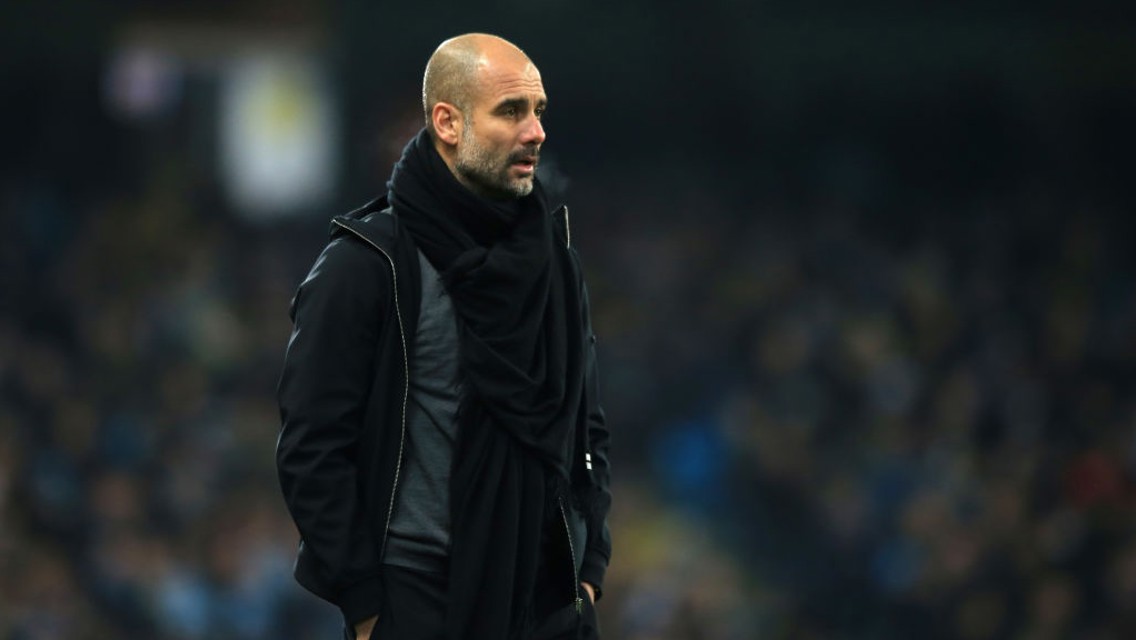 PEP WATCH: The manager observes from the touchline.