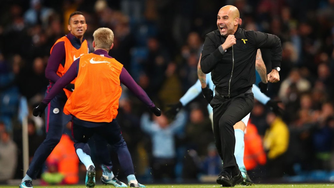 DELIGHT: Look how much that late winner meant to the boss!