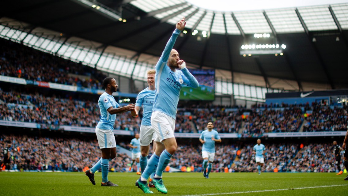 DAVID SILVA. El Mago celebra el primer gol de la tarde.