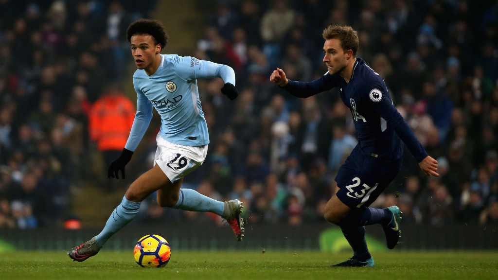 ON THE PROWL: Leroy Sané looks for an opening.