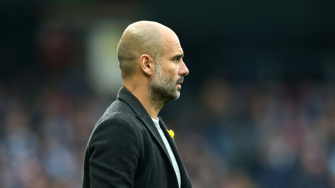 PEP WATCH: The manager observes from the touchline.