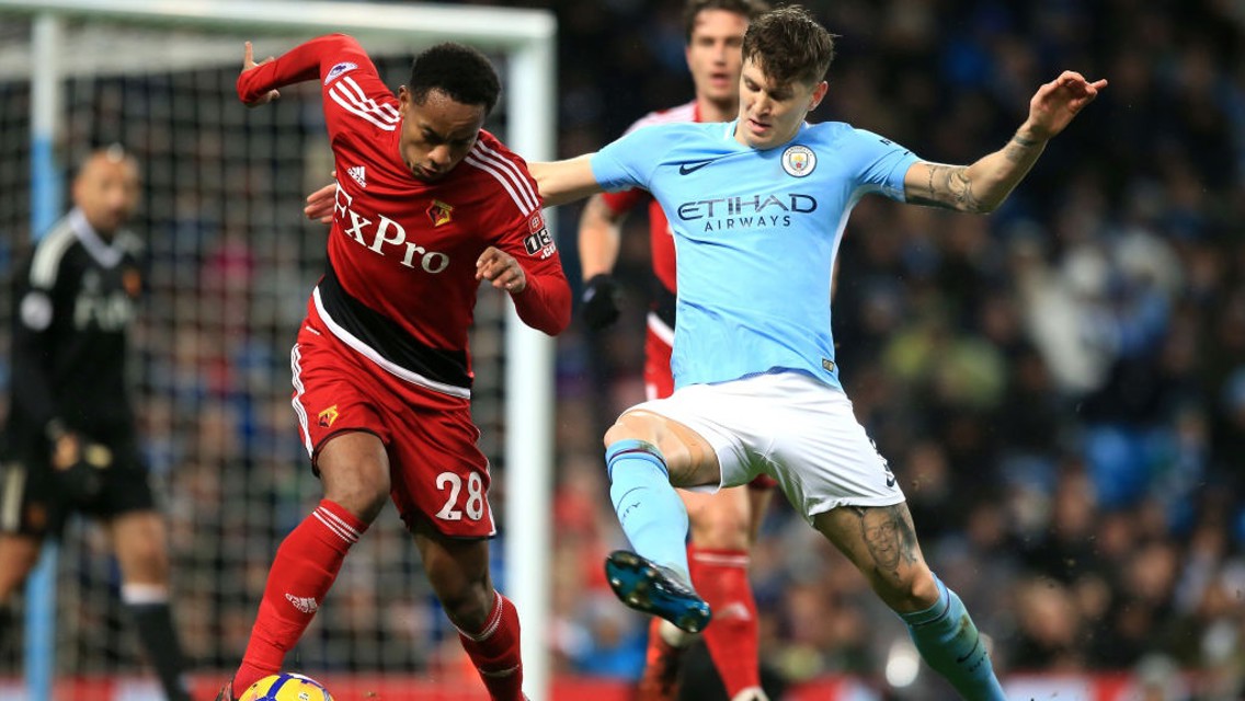 ​BACK AT IT: It was a solid display from John Stones on his return to action.