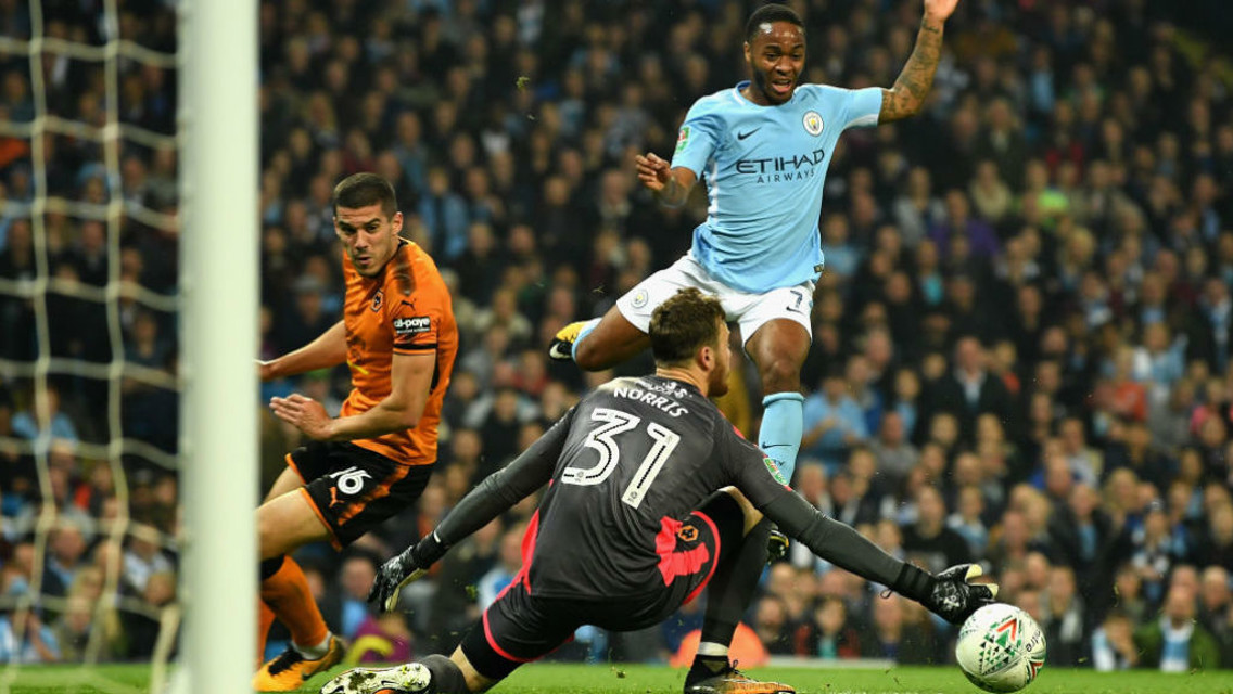 ACTION STATIONS: Raheem Sterling comes close to breaking the deadlock