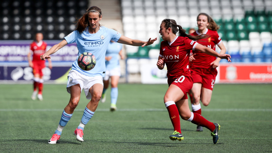 CONTROL: Jill Scott brings the ball down expertly