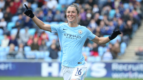 RAMPANT ROSS: Jane Ross enjoys her second goal in two games