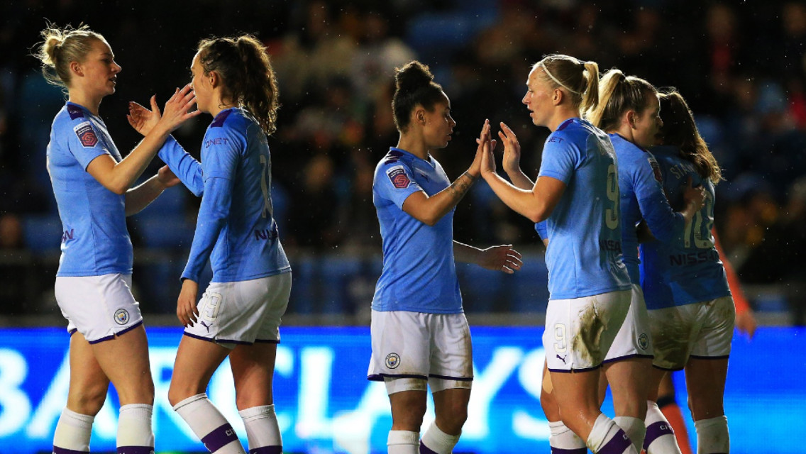BLUE-HOT BREMER: Pauline Bremer continued her excellent scoring streak against Everton