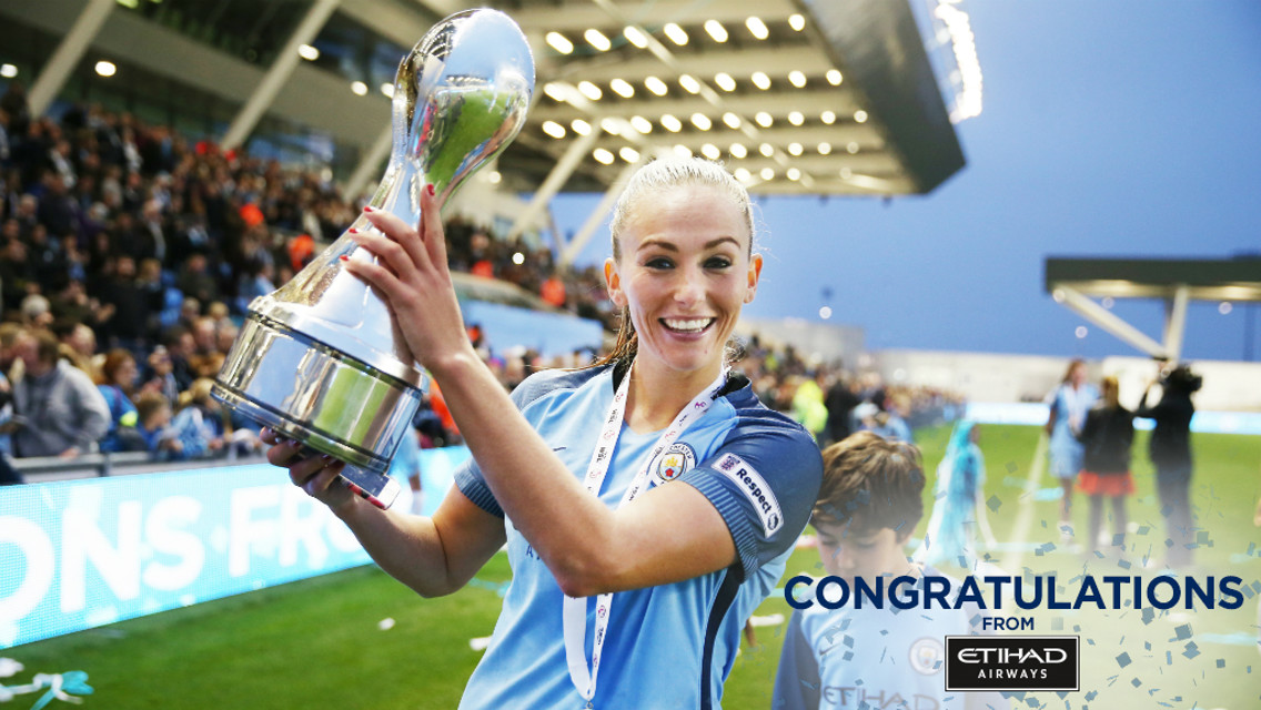 DUGGAN DELIGHT: Toni Duggan hopes City can dominate the women's game