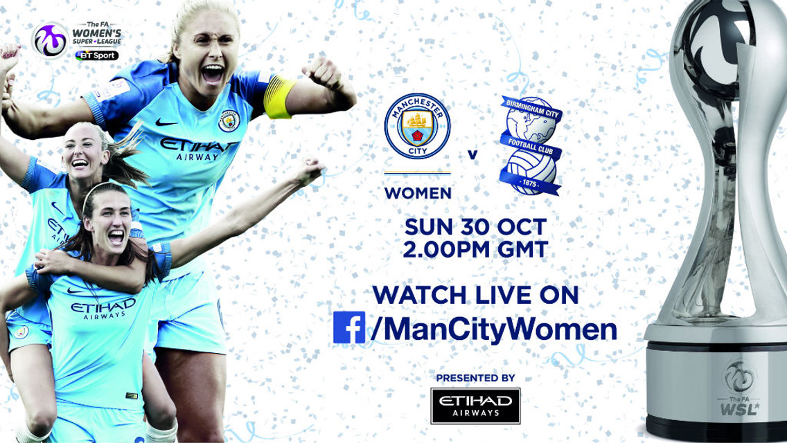 LIVE: Watch Manchester City Women's final FA WSL game of 2016 on Facebook.