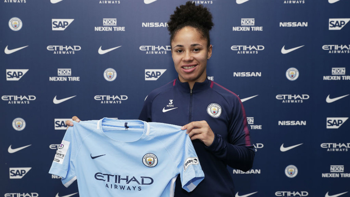 CONTRACT EXTENSION: Demi Stokes has signed a new deal with the club.