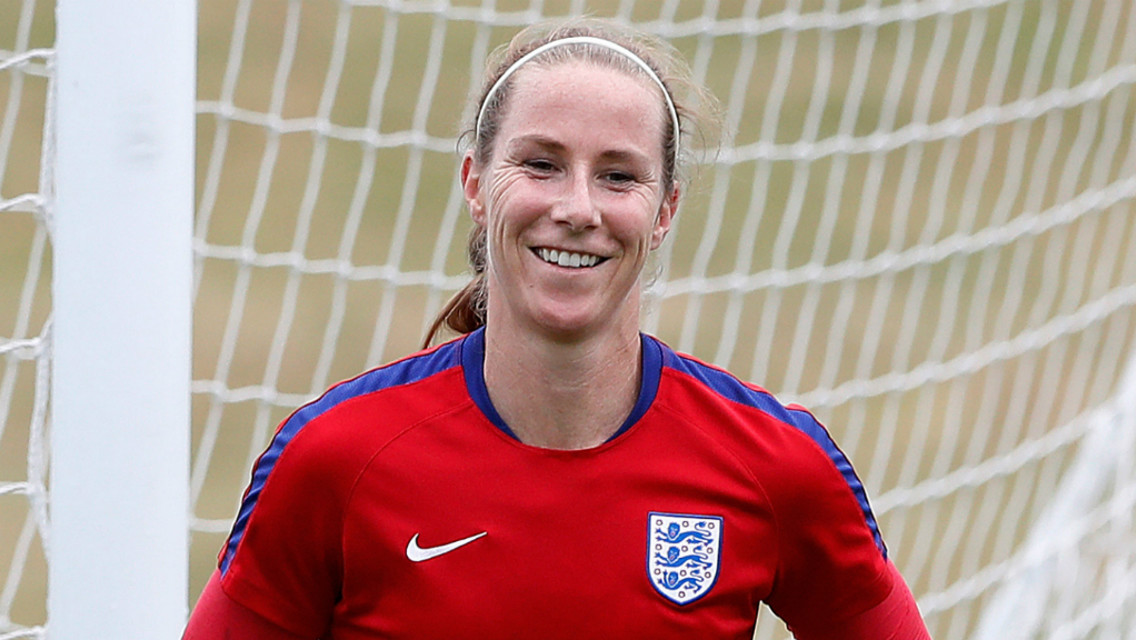 'KEEPING POSITIVE: Karen Bardsley says England feel 'relaxed but confident' ahead of the Euros