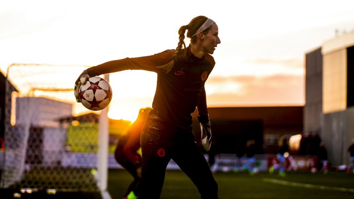 'KEEPING FOCUSED: Karen Bardsley is proud of the growth of women's football