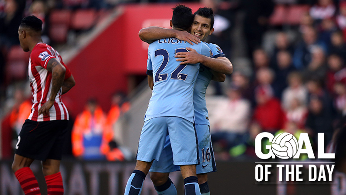 COUNTER STRIKE: Clichy finds the net after a beautiful break