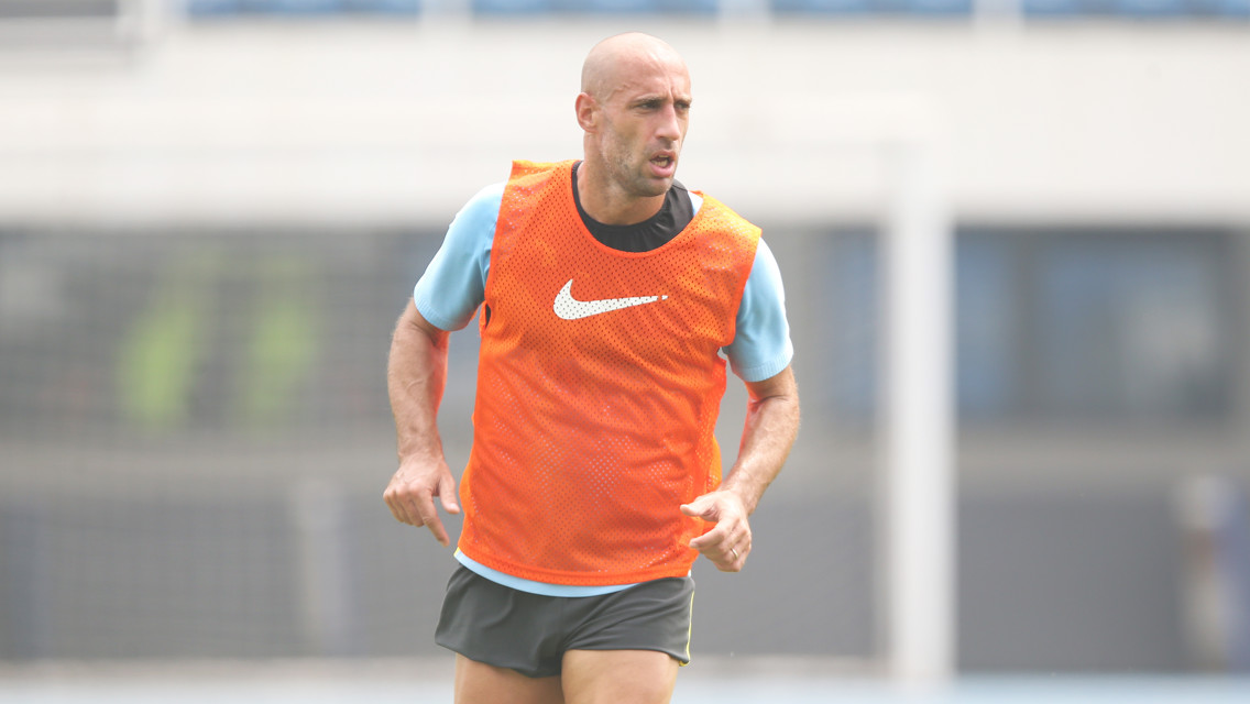 SCREAMER: Zabaleta golazo lights up training