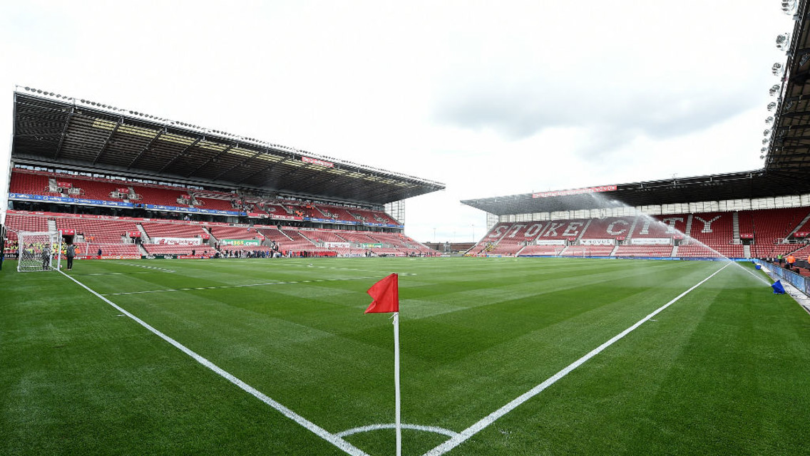 WET AND WINDY: Stoke's Bet365 stadium is renowned for its difficult playing conditions.