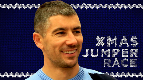 Man City Christmas jumper race