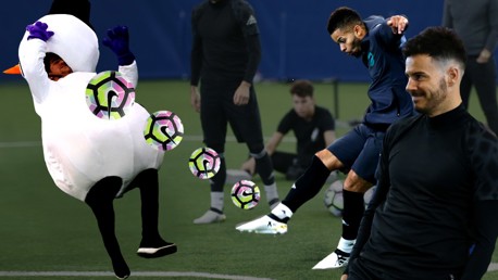 F2Freestylers take on  Man City festive challenge 