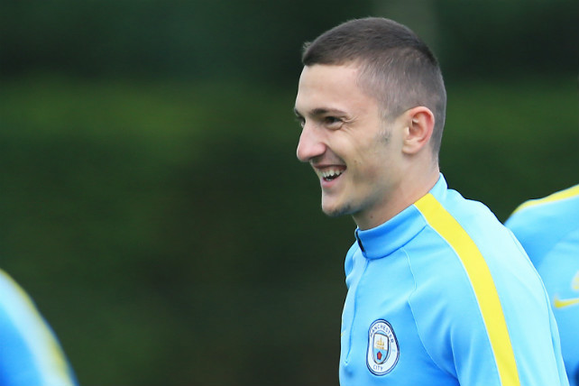 HAPPY: Bytyqi enjoying first-team training