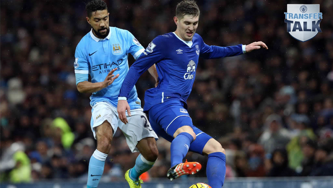 MORE RUMOURS: John Stones (right) in action against City's Gael Clichy last season