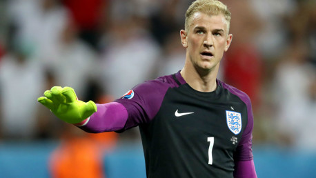 HOLDING HIS HANDS UP: Joe Hart after the end of England's shocking Euro 2016 exit