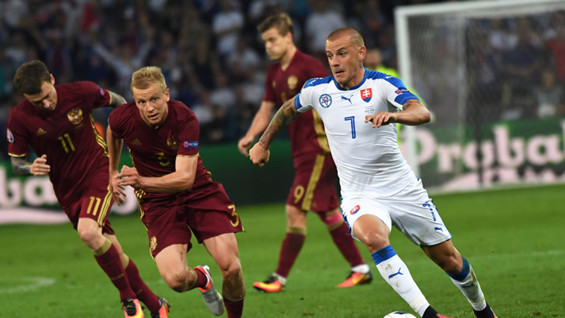 SLOVAKIAN HERO: Weiss scored a brilliant opener versus Russia on Wednesday