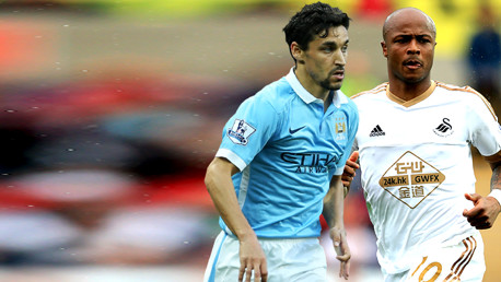 Andre Ayew and Jesus Navas