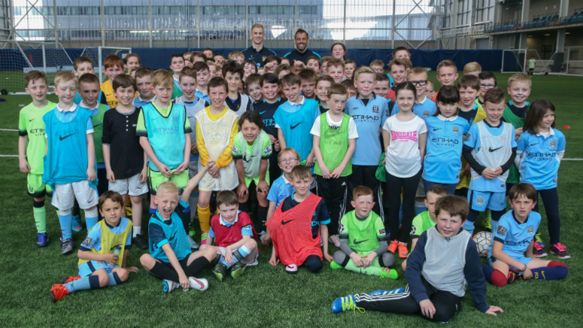 HEROES WELCOME: Junior Cityzens enjoyed access all areas at CFA