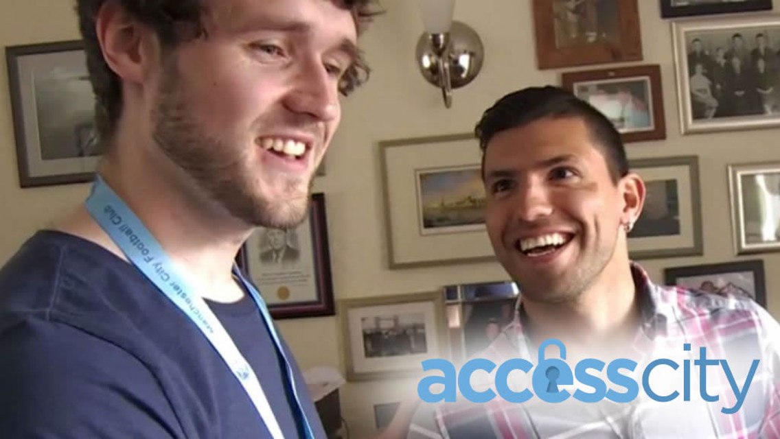 WHAT A MOMENT! Sergio Aguero brought news of Lee Kenny's new job