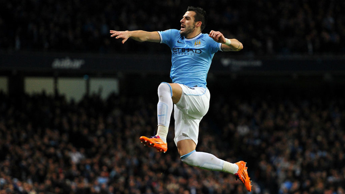 HIGH BAR: Negredo got off to a flying start at Manchester City