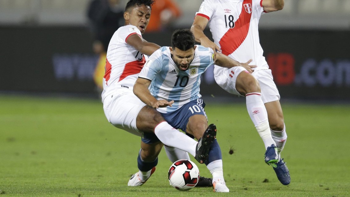 AGUERO: In action for Argentina
