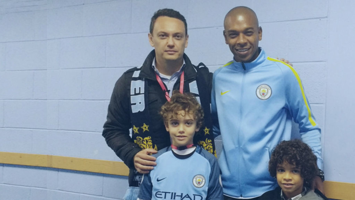 Fernandinho grants Brazilian fan's birthday wish