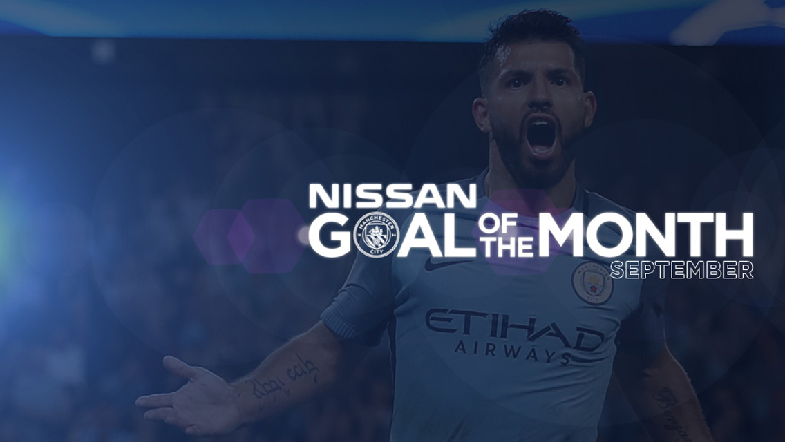 GOAL OF THE MONTH: Sergio Aguero is one of our nominees for September's award