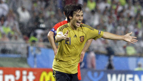 SILVA'S GOLDEN MOMENT: David scores against Russia