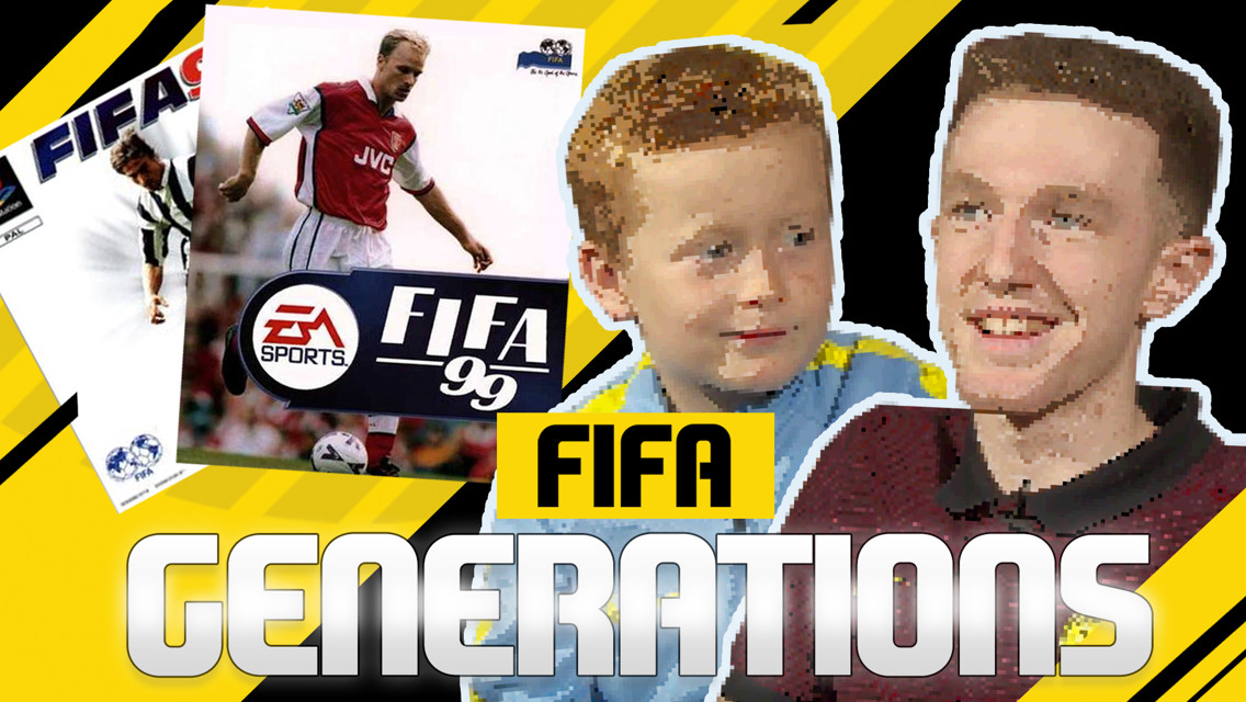 GOING RETRO: Braydon Bent and Kez Brown go head-to-head playing old school FIFA games