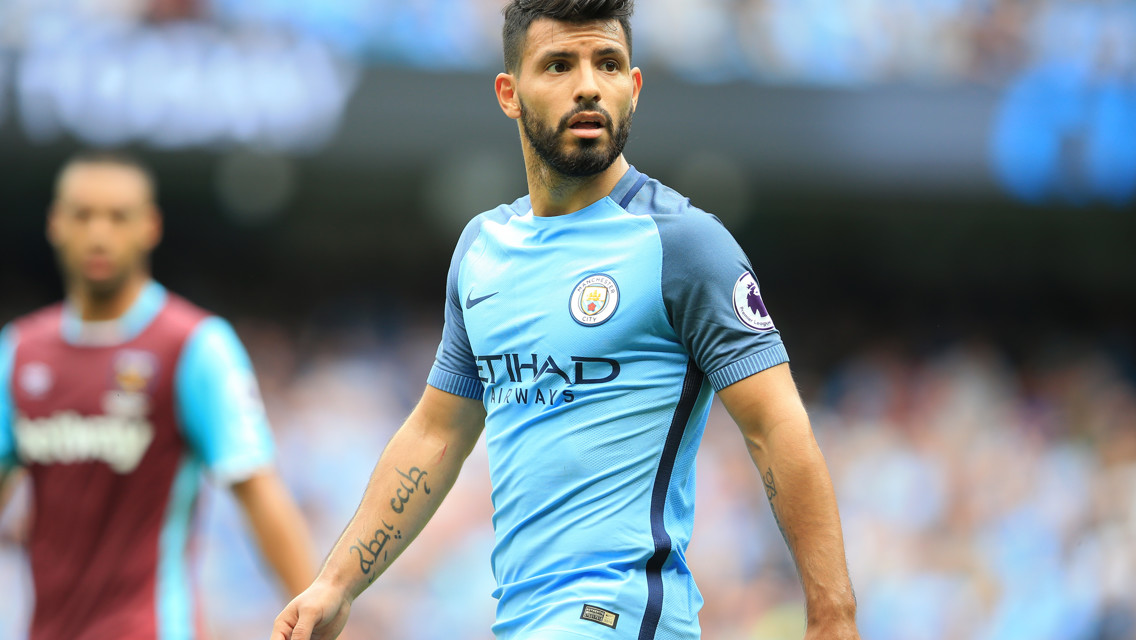 OUT FOR THREE: Sergio Aguero to miss three games for Manchester City