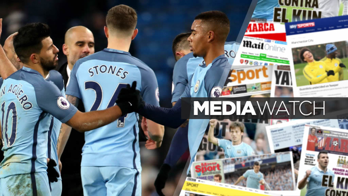 STRIKE STARS: Sergio Aguero and Gabriel Jesus