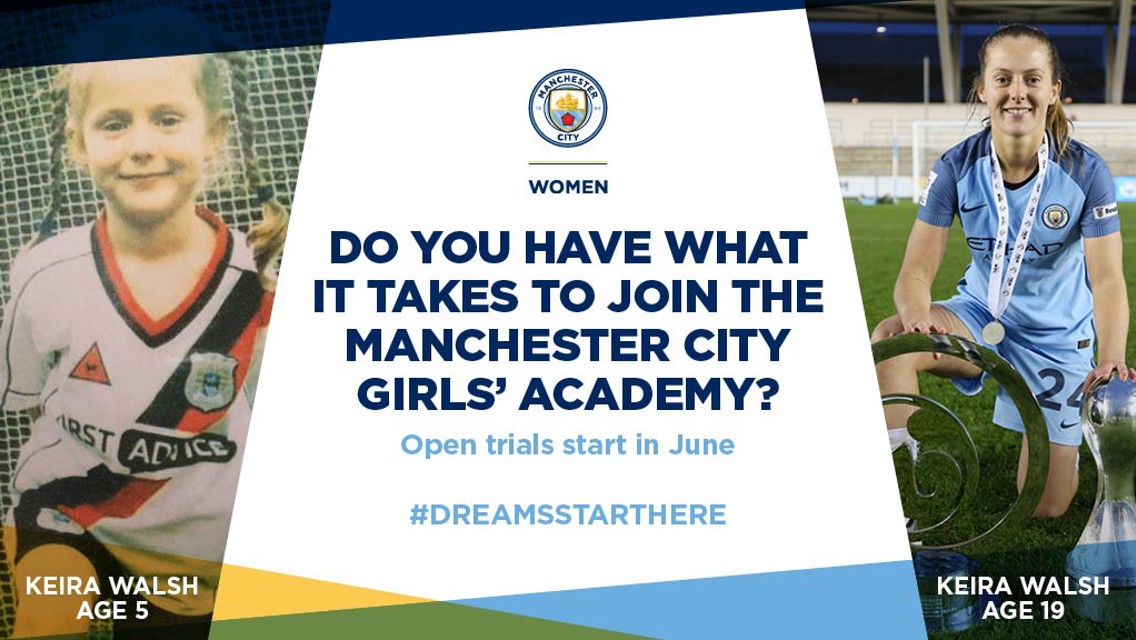 TRIALS: Join the Manchester City Women Girls' Academy.