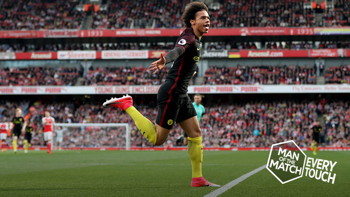 EVERY TOUCH: Relive Leroy Sane's man-of-the-match display against Arsenal in tiny detail 