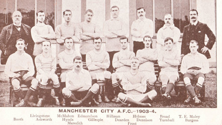 TEAM SPIRIT: Man City in 1903/04