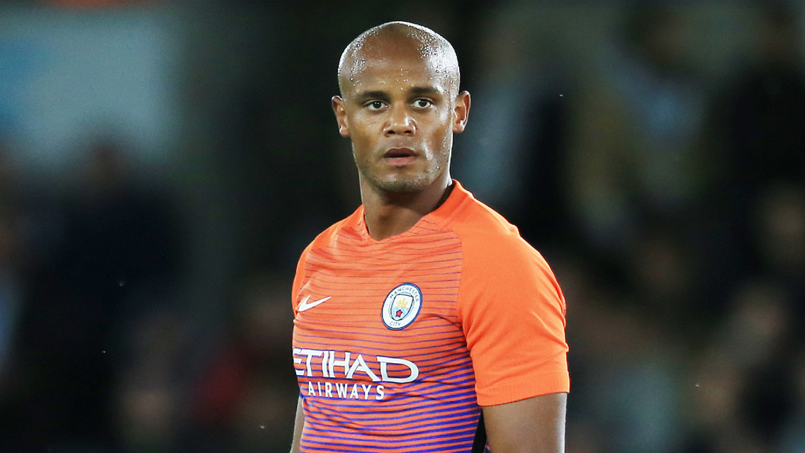 SKIPPER: Vincent Kompany made his return to action at Stamford Bridge