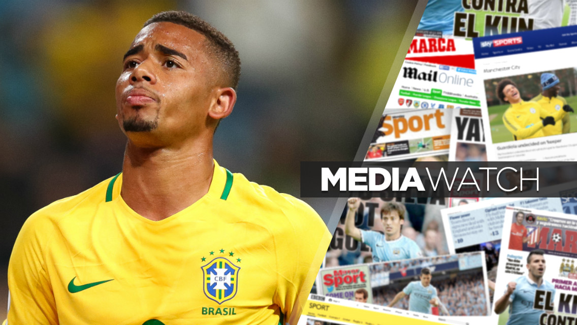TOP ASSIST: Gabriel Jesus' lay-off for Philippe Coutinho's strike was deemed a 'work of art'