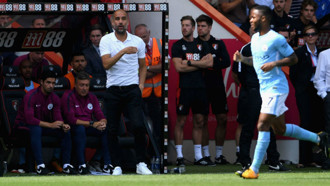 DRAMA: Pep was pleased with City's fighting spirit in the 2-1 win at Bournemouth