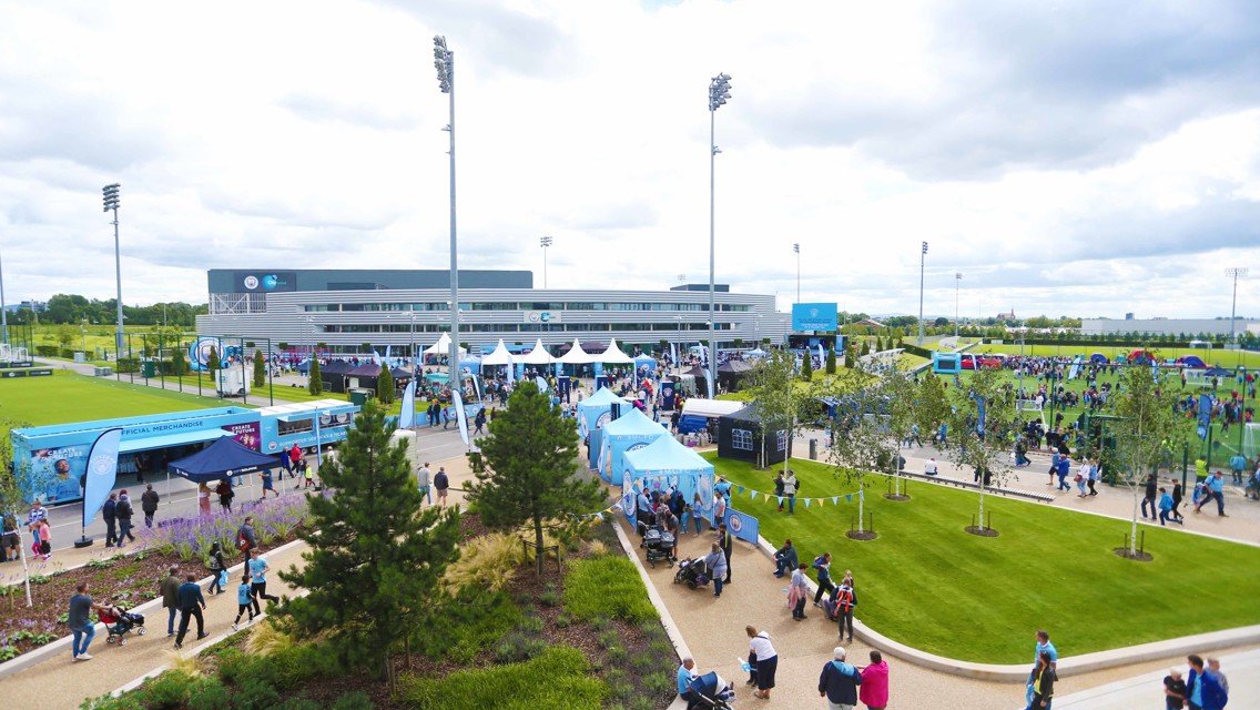 CITYZENS: Thousands of Blues came to the CFA on Saturday to watch Pep Guardiola's squad train 