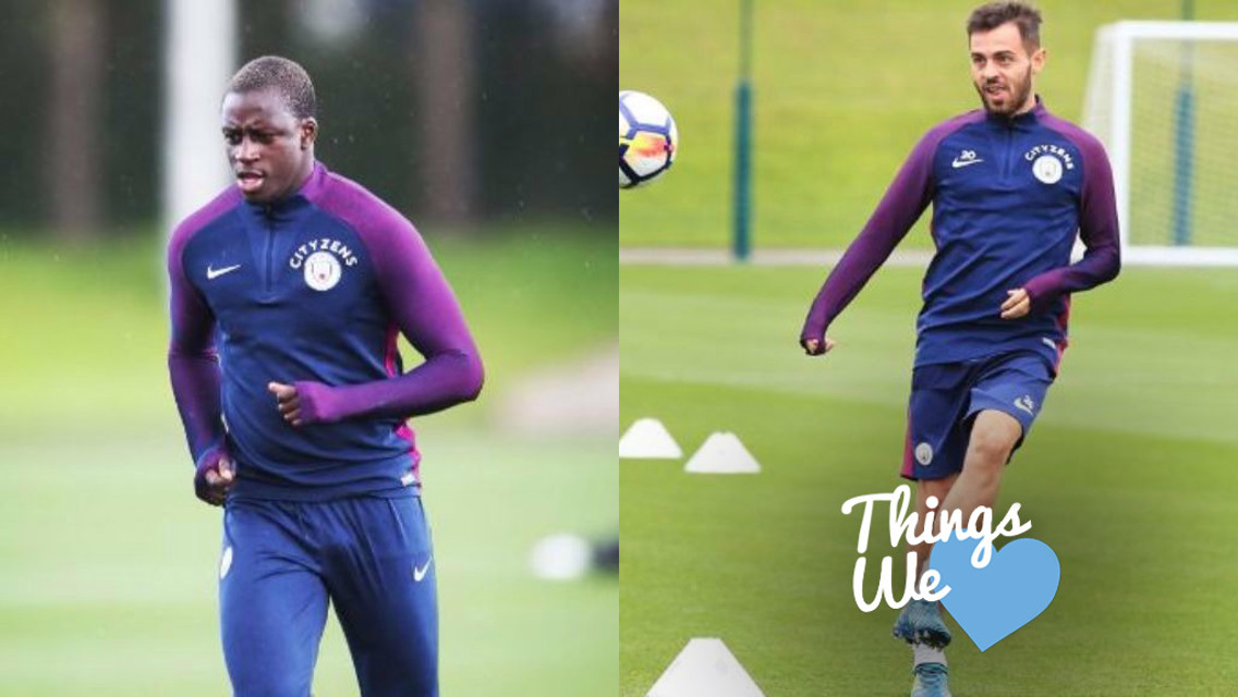 FUN AND GAMES: Benjamin Mendy and Bernardo Silva have been keeping us entertained off the pitch.