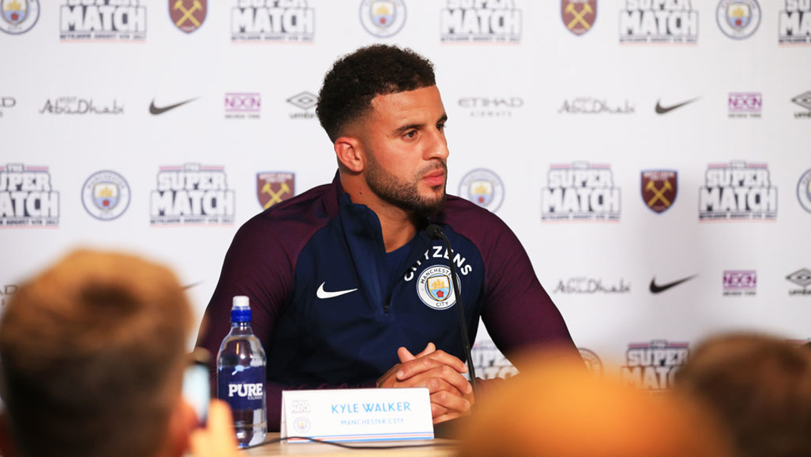 PRESS CONFERENCE: Kyle Walker faced the media with Pep Guardiola in Iceland.