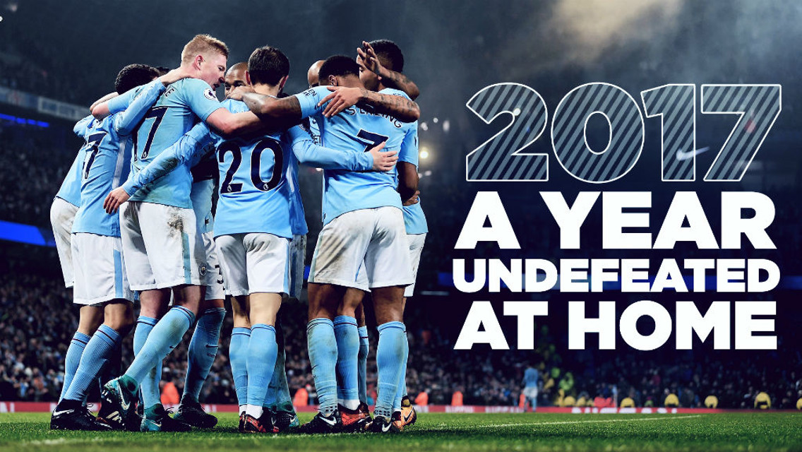 UNBEATEN: City have gone the entire calendar year of 2017 unbeaten at the Etihad