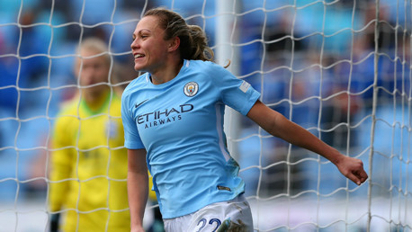 ON FIRE: Claire Emslie doubled City's advantage