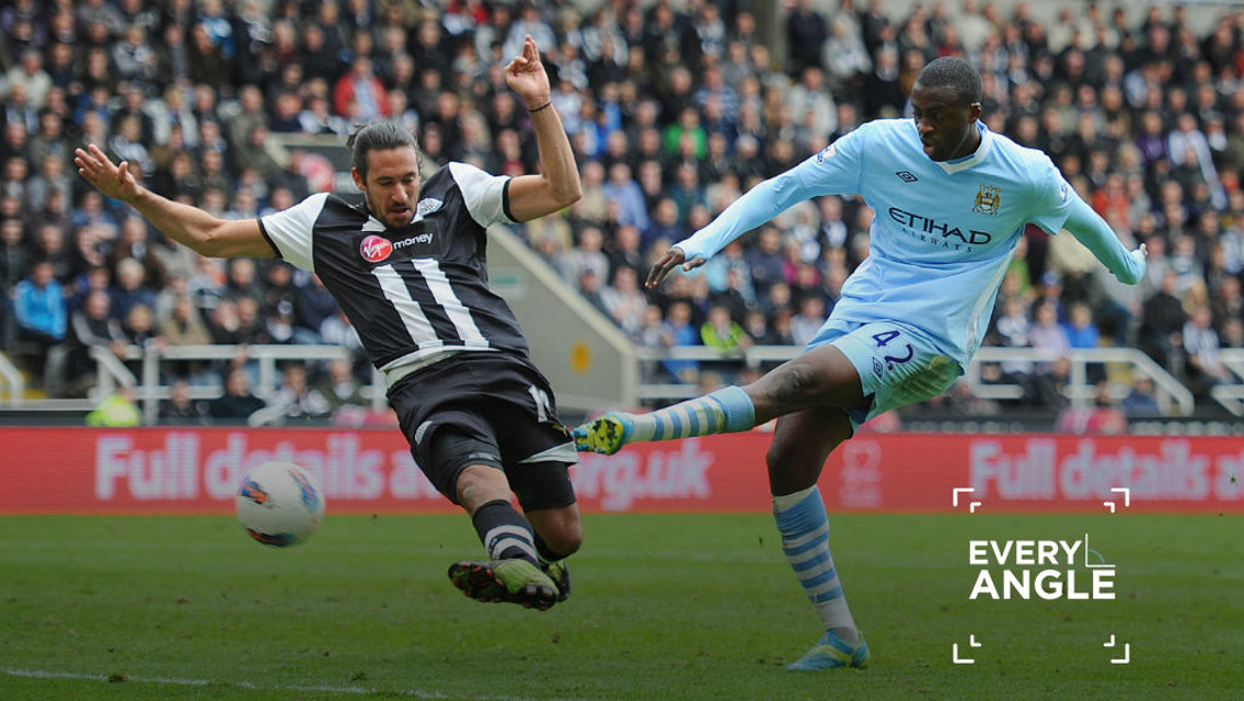 YAYA: Toure scored a vital goal as City closed in on the 2012 Premier League title 