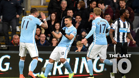 Newcastle v City: Last 10 goals