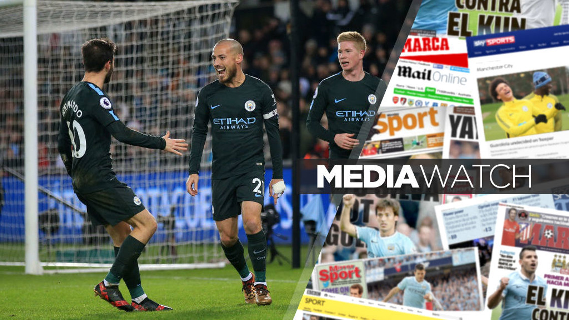 PRAISED: City received plenty of recognition for the display against Swansea.