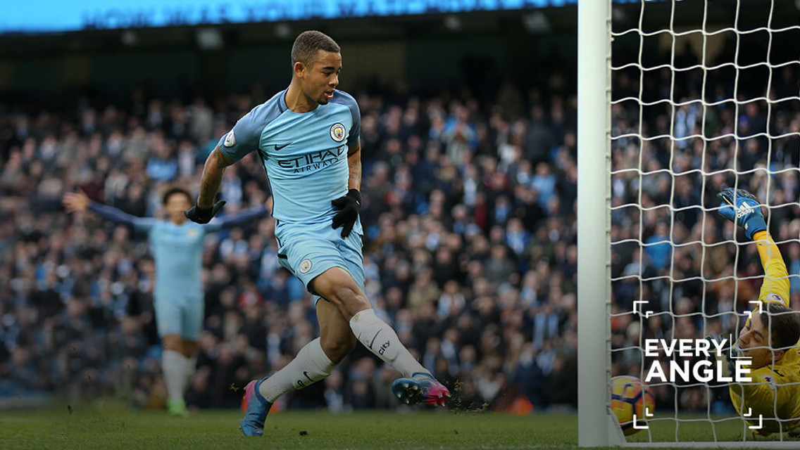 Gabriel Jesus - Every Angle, Man City v Swansea